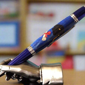 木製インレイ、キャップ、卒業証書、スペクトラムブルークロームペンキット付き卒業ペン