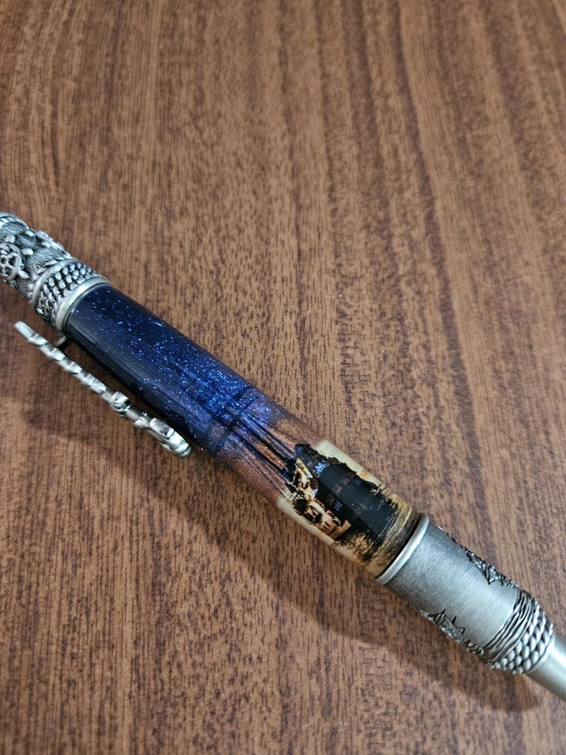 Nautical Sailing Ship Ballpoint Pen | Twilight Ocean, Antique Pewter ...