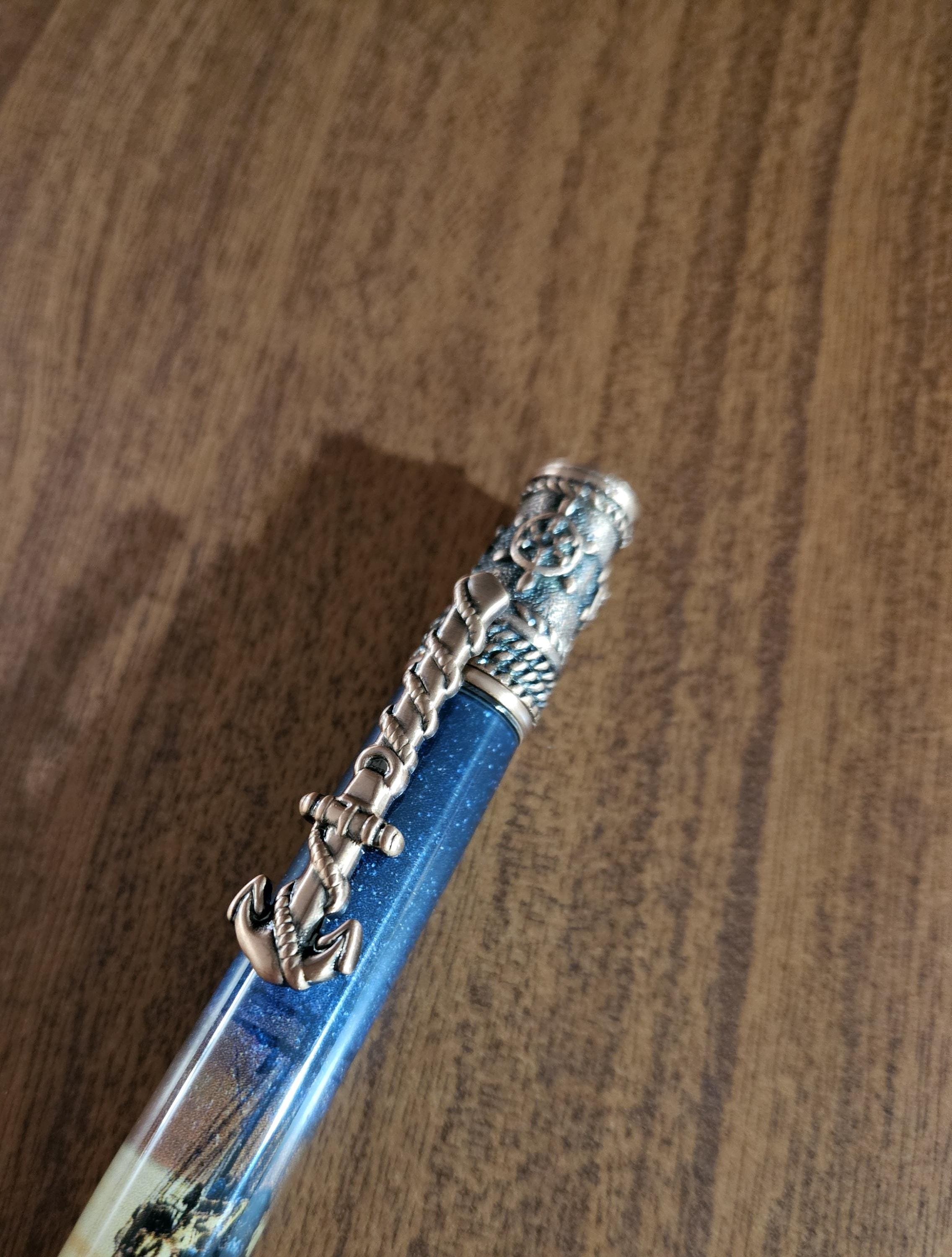 Nautical Sailing Ship Ballpoint Pen | Twilight Ocean, Antique Pewter ...