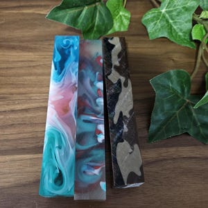 Hodge Podge Pen Blanks: Resin Swirl, Drop Technique, and Camouflage Pen Blanks