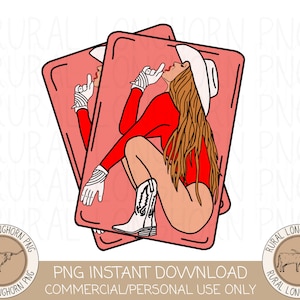 Cartes à jouer cow-girl rétro | Cow-girl occidentale | Chemise western png | PNG rétro | Conception par sublimation | PNG | Téléchargement instantané | PNG occidentale