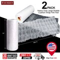 2 ROLLS - Cycence Air Cushion Film - 16"x12"x984 Ft/Roll - Air Cushion Wrap Bubble Packing for Shipping - Heavy Duty Large Bubble Cushioning