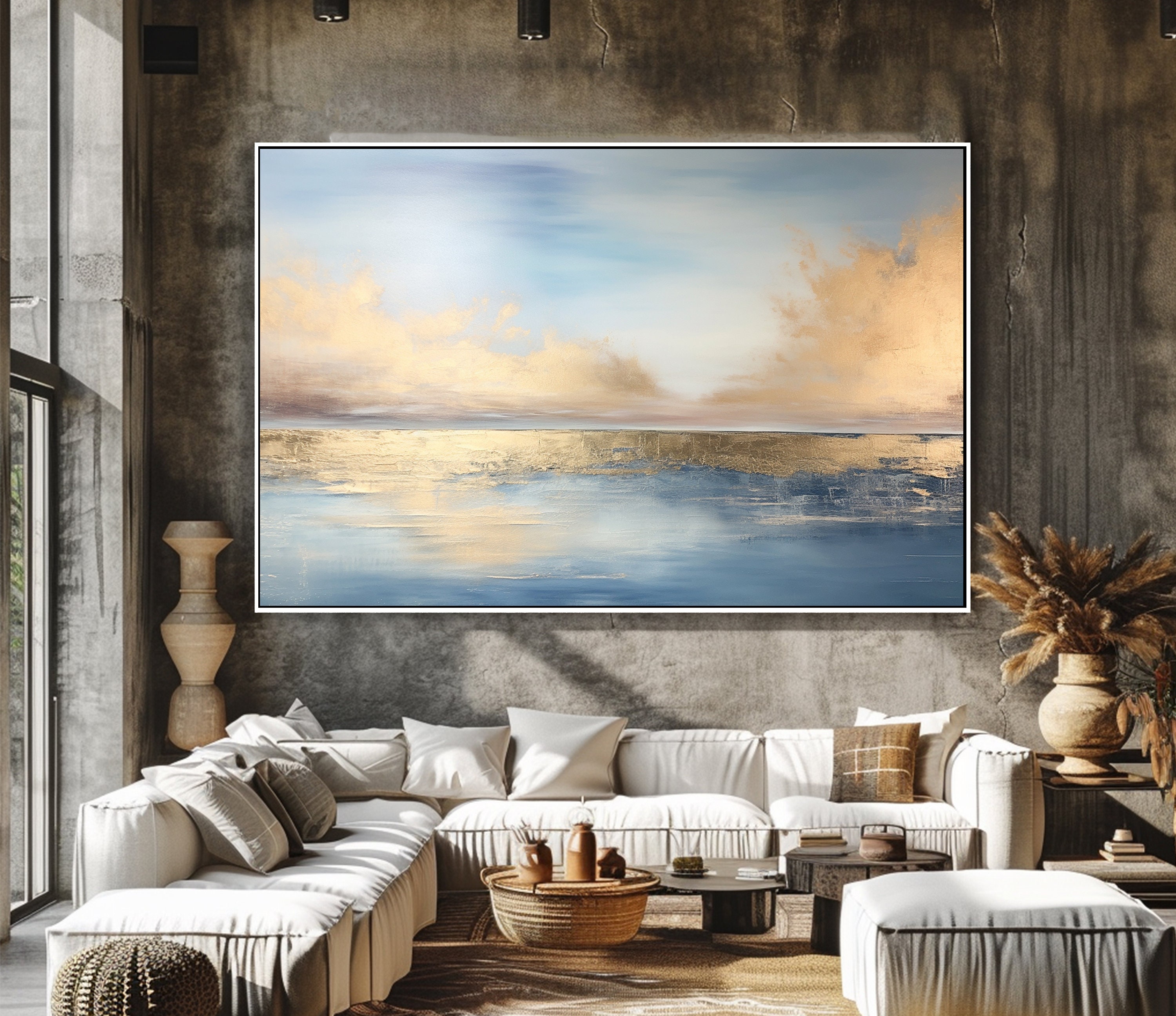 海の風景 油彩画 金色フレームなし 風景画 油彩画 金色フレーム付き - メルカリ