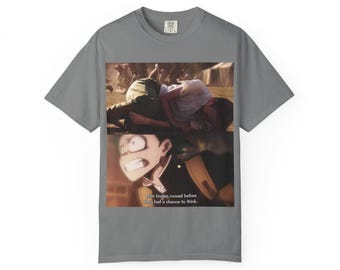 Steve Rogers X Deku Scene Graphic T-shirt | Manga Panel Design, Dramatic Close-Up