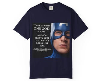 Camiseta con cita del Capitán América / Camiseta con cita de película, diseño de rostro de superhéroe