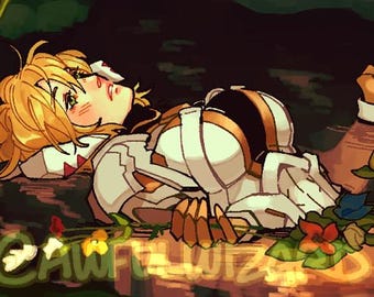 fiora on the river (mini print)