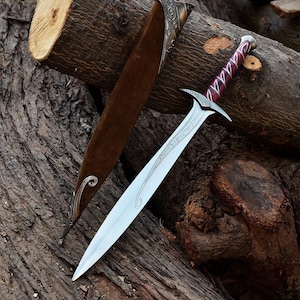 Handmade Bilbo’s Sword, Replica Medieval Sword | PERSONALISED Hand crafted Custom Real Sword | Groomsmen Gift | Birthday Gift | Gift For Him