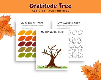 Gratitude Tree Activity For Kids | Printable Thankful Tree Fall Paper Craft