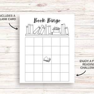 Book Bingo Printable Tracker | Reading Challenge Journal Page | A4 A5 ...