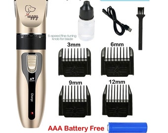 Professional Pet Dog Grooming Clipper Thick Fur Hair Trimmer Electric Shaver Set