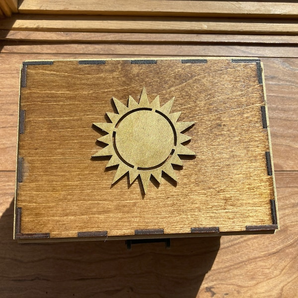 Greek Lion Rectangular Wood Box 3D Laser Woodcut