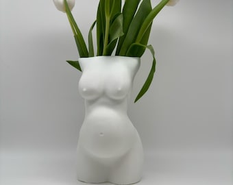 Vase I Körpervase I Frauenkörper Schwanger I Babybauch I Vase Schwanger I I Blumenvase I Design