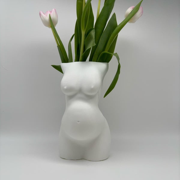 Vase I Körpervase I Frauenkörper Schwanger I Babybauch I Vase Schwanger I I Blumenvase I Design I Handmade