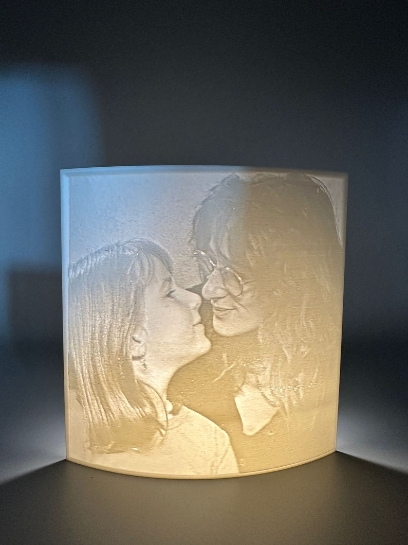 Personalisiertes Bild beleuchtet Litophan 3D Foto Bild 1