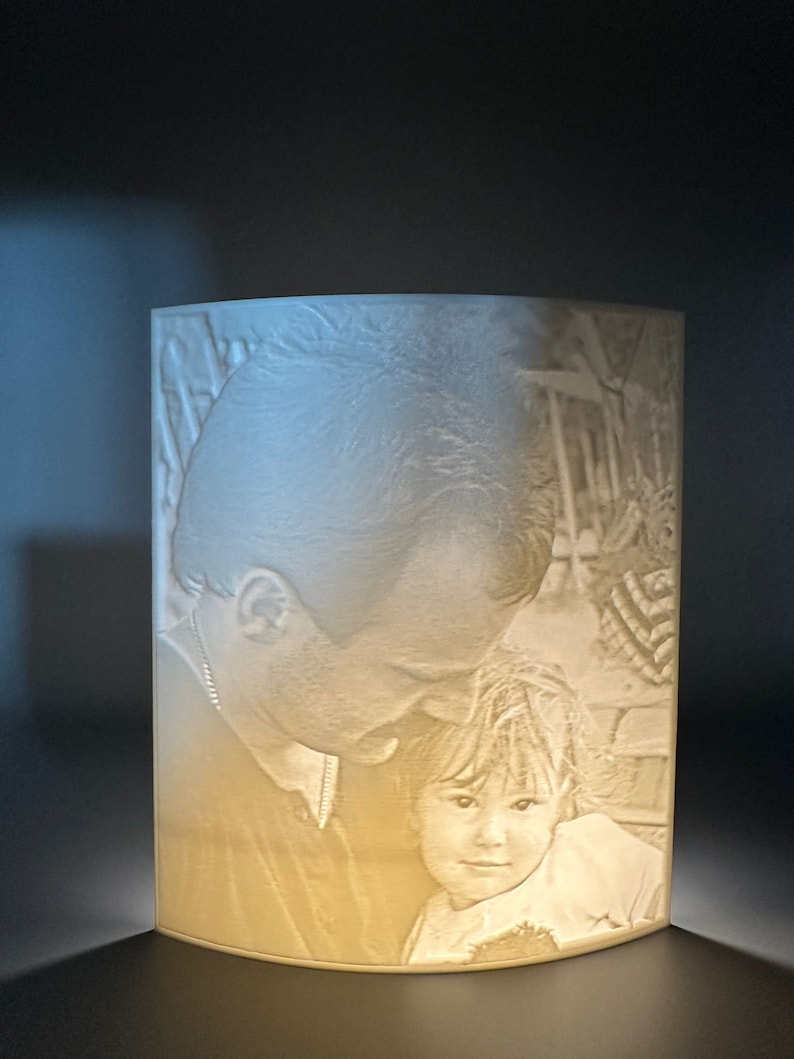 Personalized picture illuminated litophane 3D photo image 2