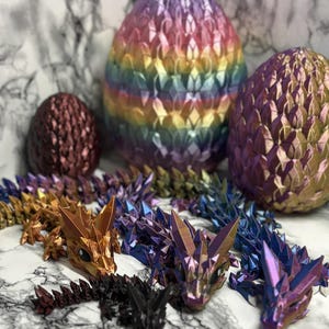 Kristalldrache mit oder ohne Ei, beweglicher Drache, Fidget