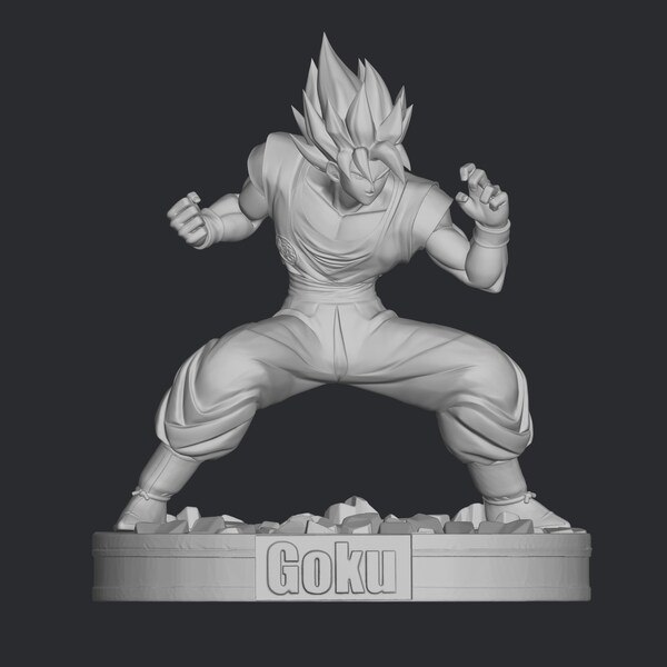 Goku from D. Ball stl file 3d printing, 3d print file, miniature, superhero, game, cartoon, comic action figure, printables, decorative