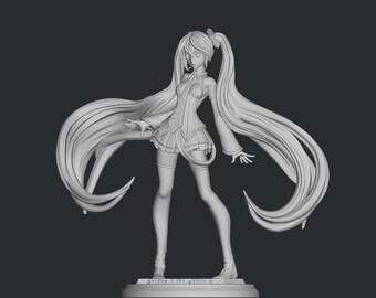 Hatsune Miku Stl file 3d Printing, 3d Figure Stl, 3d Stl, Superhero Figure, Game, Cartoon Comic Action Figure, Gift