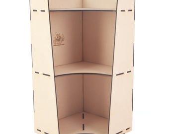 Modular Storage System Upper Module CORNER SHELVES 3mm MDF Laser Cut
