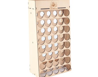 Modular Storage System Paint Rack Suits 40 SMS BOTTLES 3mm MDF Laser Cut