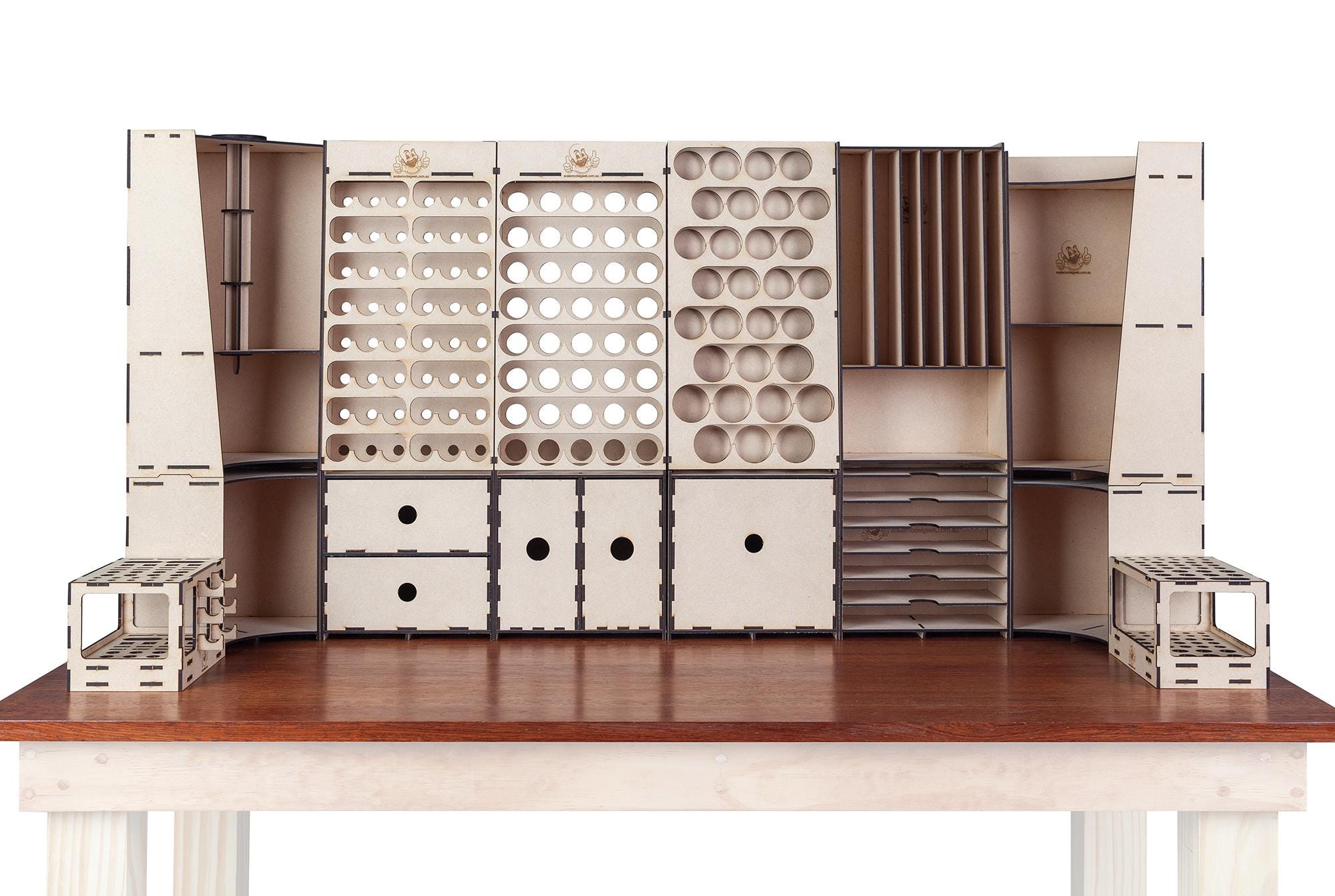 Modular Storage System Paint Rack Suits TAMIYA and MR HOBBY Paints 10 ...