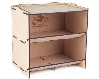 Modular Storage System Lower Box 2 BUCKET SHELVES 3mm MDF Laser Cut