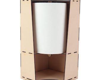 Modular Storage System Upper Module Corner PAPER TOWEL Holder 3mm MDF Laser Cut
