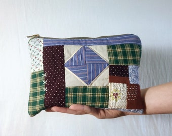 Quilted Pouch - 100% Repurposed Materials