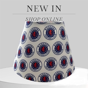 Handmade Fabric Conical Shape Lampshade Characters, Teams, Customised Designs Football Soccer Style Light
