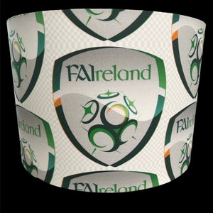 Handmade Fabric Drum Shape Lampshade Characters, Teams, Customised Designs Football Soccer Style Light