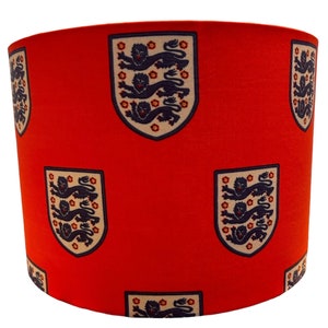 Handmade Fabric Drum Shape Lampshade Characters, Teams, Customised Designs Football Soccer Style Light