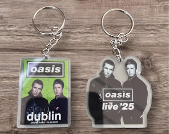 Juego de 2 llaveros con recuerdos de la Reunión de Oasis 2025
