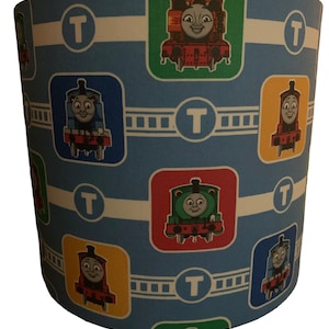 Handmade Fabric Drum Shape Lampshade Characters, Teams, Customised Designs Thomas the Tank Engine and Friends Style Light