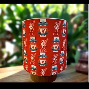 Handmade Fabric Drum Shape Lampshade Characters, Teams, Customised Designs Football Soccer Style Light
