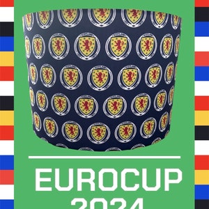 Handmade Fabric Drum Shape Lampshade Characters, Teams, Customised Designs Football Soccer Style Light