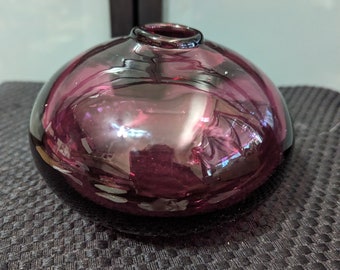 Cranberry Pilgrim Style Glass Vase