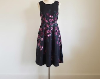 Anthropologie Erin Fetherston Floral Neoprene Fit & Flare Dress