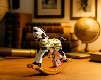 Rocking Horse with Gift Limoges Trinket Box