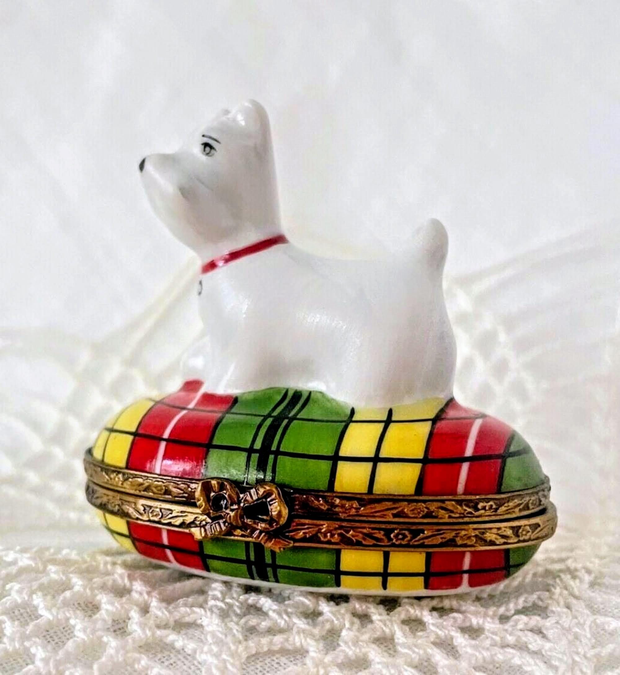 Vintage Dog Trinket Box - Etsy