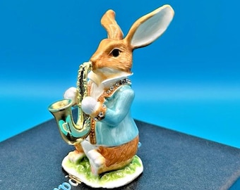 Whimsical Bunny Trinket Box (Magnetic Closure)