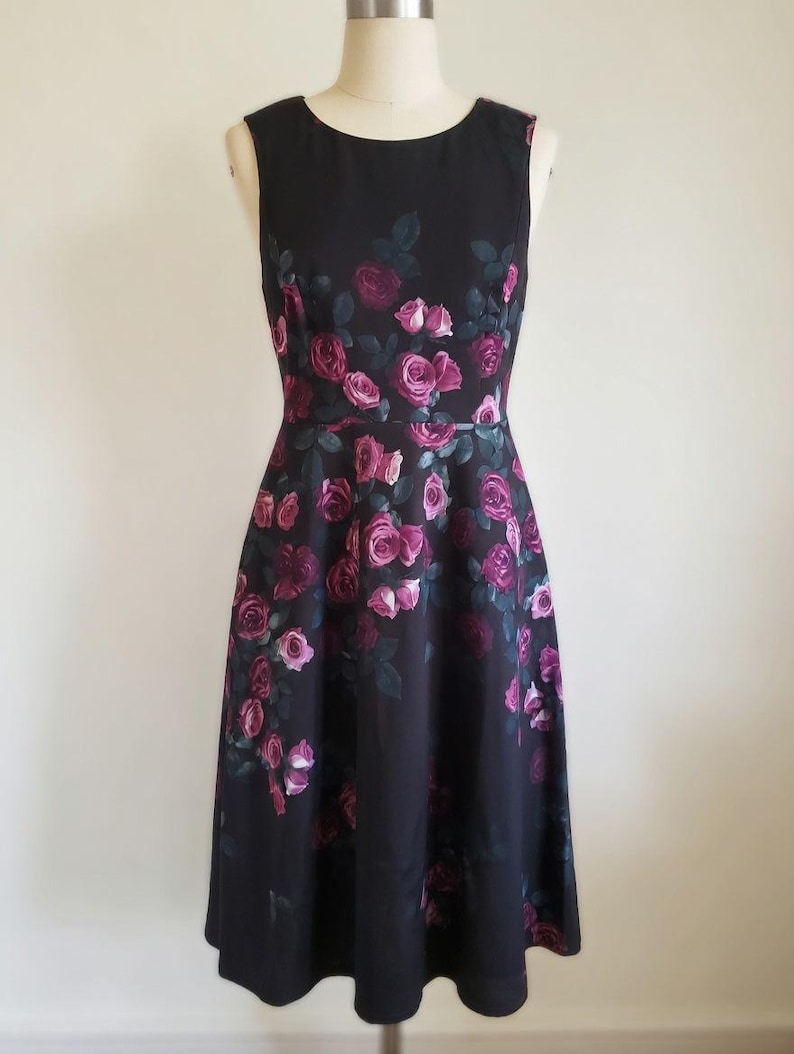 Anthropologie Erin Fetherston Floral Neoprene Fit & Flare Dress image 2