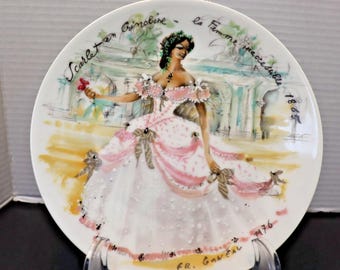 D'Arceau Limoges Woman of the Century Scarlet Crinoline Woman