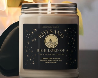 Rhysand Candle Night Court Candle ACOTAR Candle Ciry of Starlight Candle Big Wing Energy Candle ACOTAR Fan Candle Bookish Gift Soy Candle