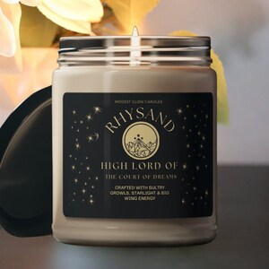 Rhysand Candle Night Court Candle ACOTAR Candle Ciry of Starlight Candle Big Wing Energy Candle ACOTAR Fan Candle Bookish Gift Soy Candle