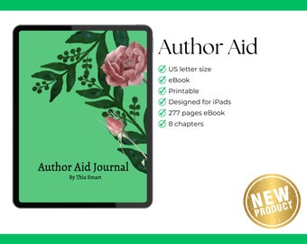 Planer pisania, przewodnik autora, notatnik, pomoc w publikowaniu książek, organizator pisania historii, najlepszy e-book na Etsy, produkt cyfrowy
