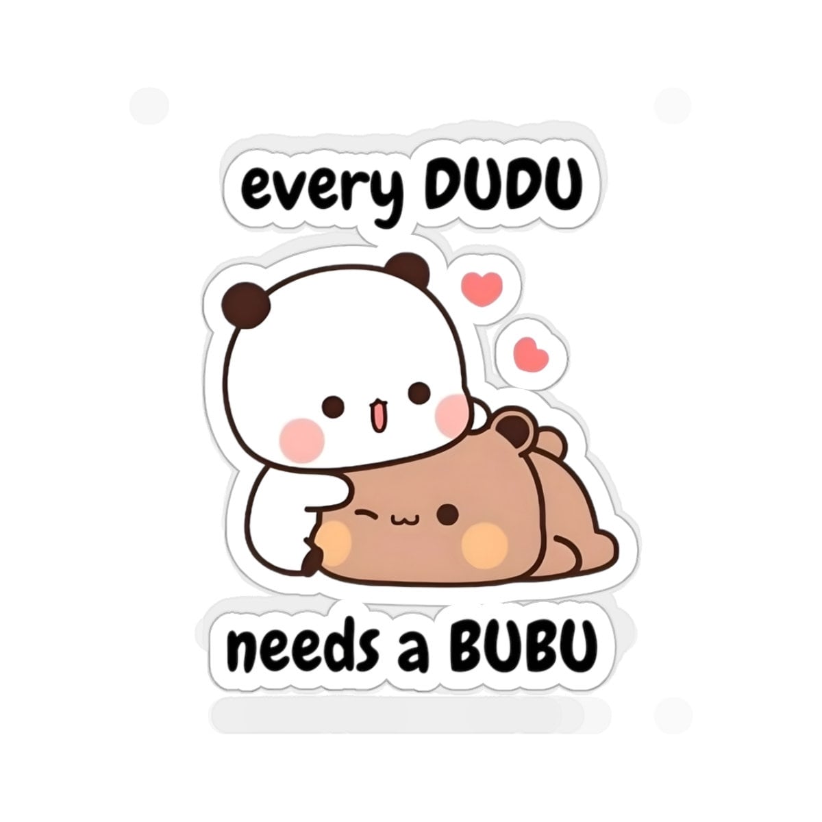 Bubu & Dudu Sticker Original Panda Bear Hug Cute Kawaii Vinyl sticker for Laptop decor Kawaii Stickers