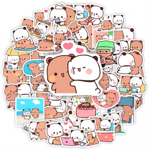 May include: A set of colourful cartoon animal stickers featuring bears, pandas, and other cute characters. The stickers are perfect for decorating journals, laptops, water bottles, and more.