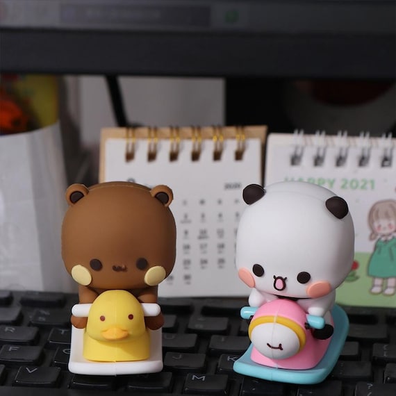 Bubu & Dudu Toy Panda Bear Hug Action Figure Gift Decor Kawaii