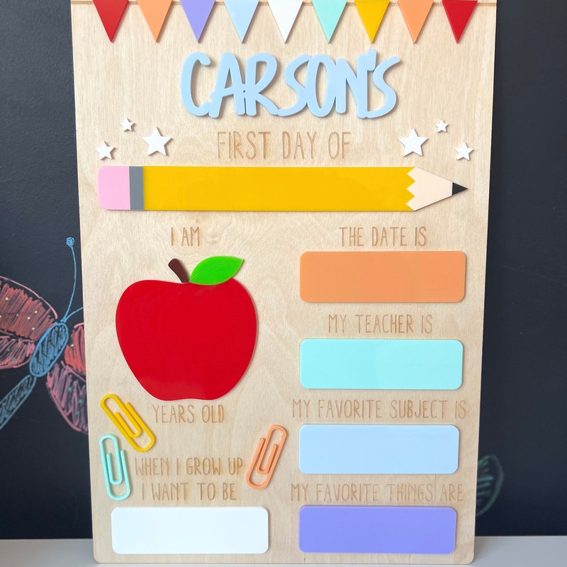 School Photo Props - Etsy
