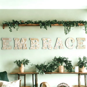 Floral Nursery Wooden Name Wall Decor | Boho Wildflower Letters Sign | Layered 3d Letters | Wooden Alphabet Letters | Kids Girls Room Sign